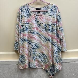 Soft Works women’s XL Floral pull over Top